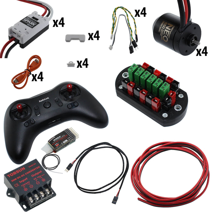 Electronic Bundles Builder - BCLX453 - 1) Processor=RadioLink, 2) Speed Controller=Spark MAX, 3) # of Motors=4, 4) Motor Type=NEO 550, 5) Power Distribution=PP45 Power Board - migrated