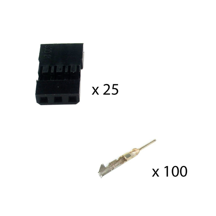 PWM 3-pin Connectors (25 Housings, 100 Pins) - am-0943a - Gender=Male - migrated