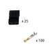 PWM 3-pin Connectors (25 Housings, 100 Pins) - am-2814a - Gender=Female - migrated