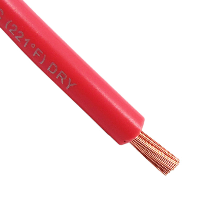 6 Gauge Wire - 10 ft length - am-2841 - Insulation=Rigid PVC, Color=Red - migrated
