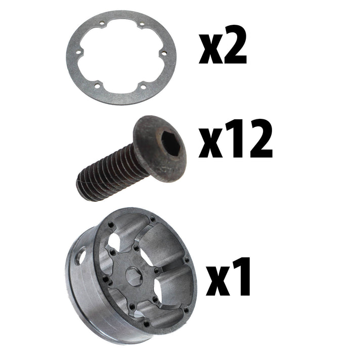 8 in. HD Pneumatic Wheel Hub Assembly 0.5 in. Hex Bore - am-3934 - migrated
