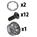 8 in. HD Pneumatic Wheel Hub Assembly 0.5 in. Hex Bore - am-3934 - migrated