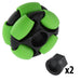 2 in. Dualie Omni Wheel - am-3952_green - Bore=3/8 in Hex, Durometer=35A - migrated