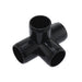 3/4 in. 4-Way PVC Tee - am-4281_4_Black - migrated