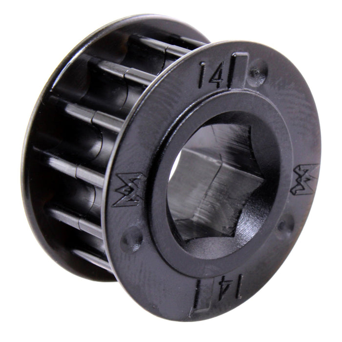 14 Tooth 0.375 in. Hex Bore HTD Pulley - am-4960 - migrated